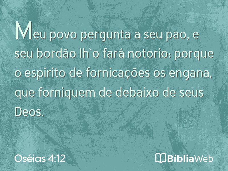 Oséias 4:12 em imagem para compartilhar