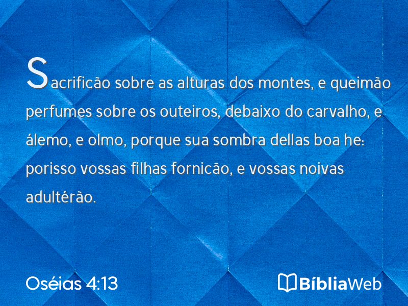 Oséias 4:13 em imagem para compartilhar