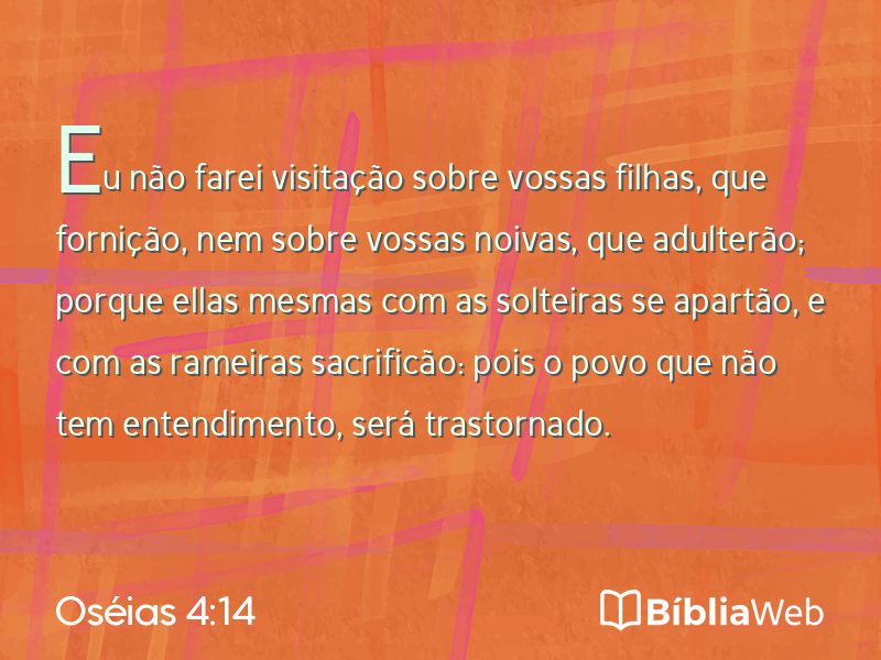 Oséias 4:14 em imagem para compartilhar