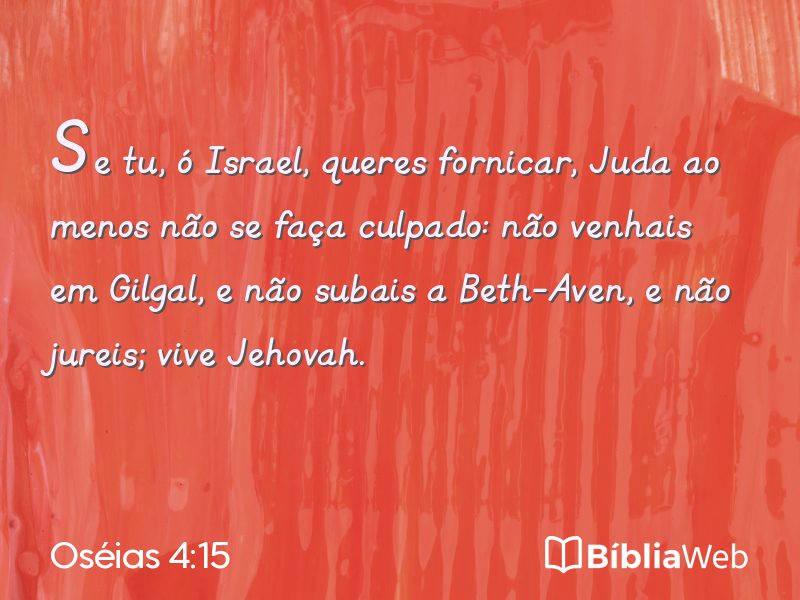 Oséias 4:15 em imagem para compartilhar