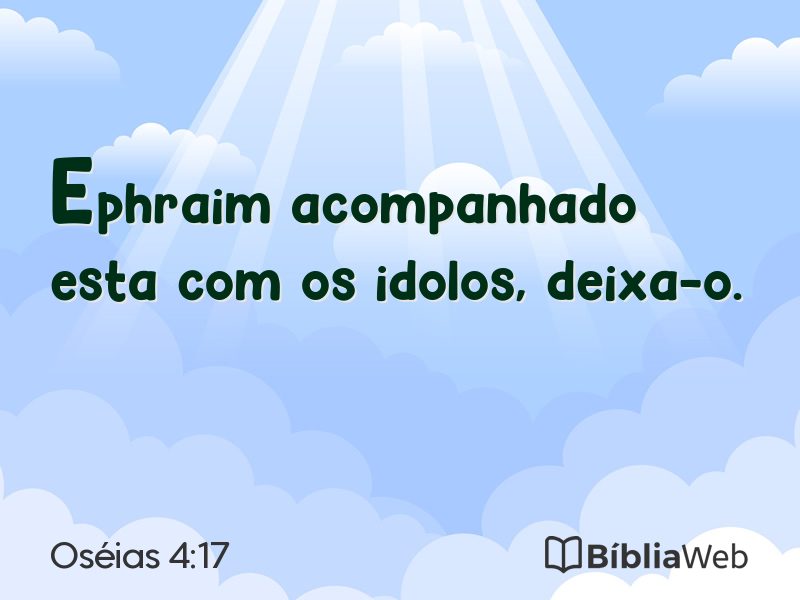 Oséias 4:17 em imagem para compartilhar