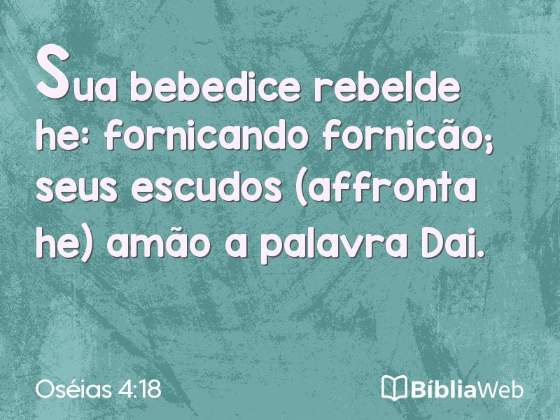 Oséias 4:18 em imagem para compartilhar