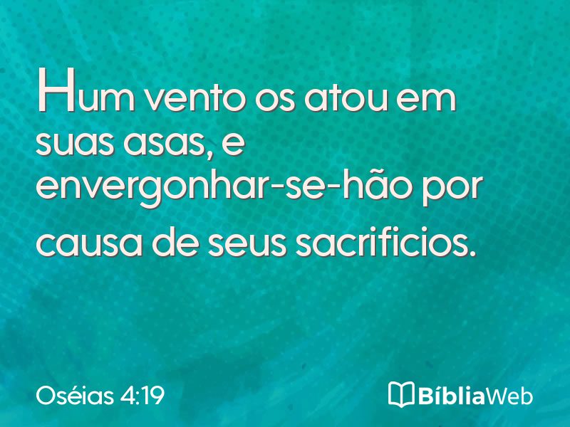 Oséias 4:19 em imagem para compartilhar