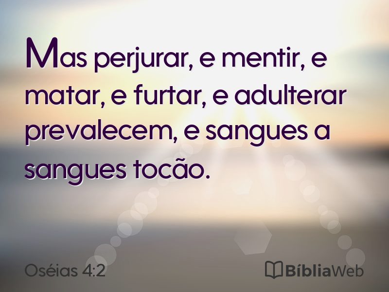 Oséias 4:2 em imagem para compartilhar