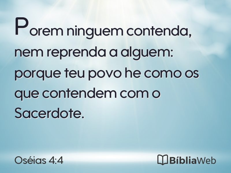 Oséias 4:4 em imagem para compartilhar