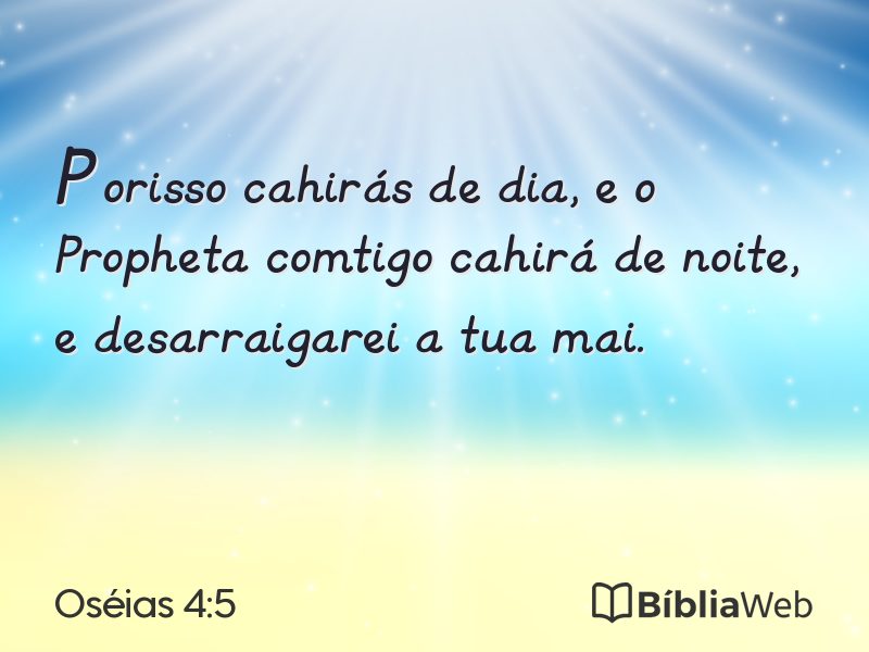 Oséias 4:5 em imagem para compartilhar