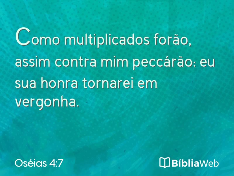 Oséias 4:7 em imagem para compartilhar