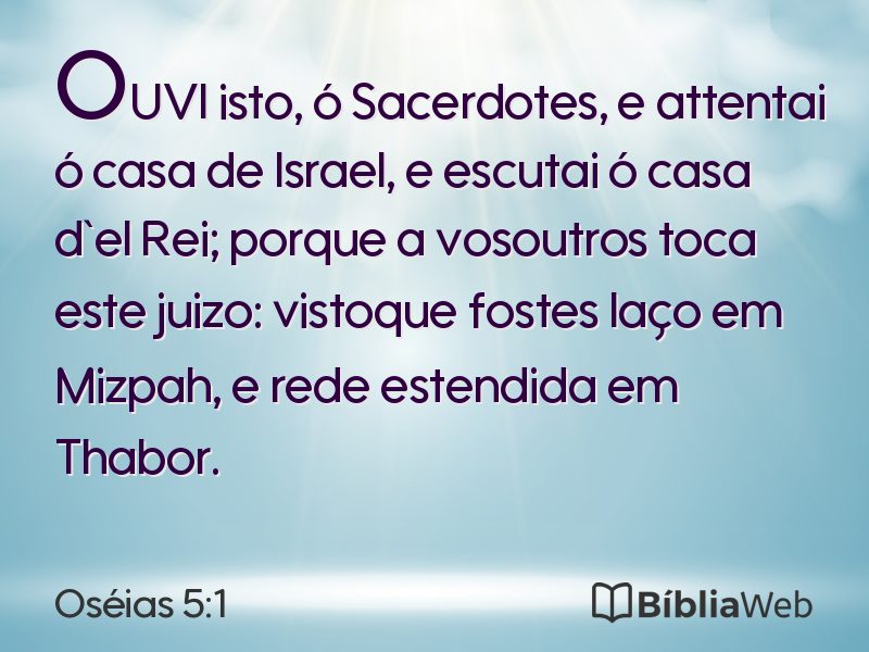 Oséias 5:1 em imagem para compartilhar