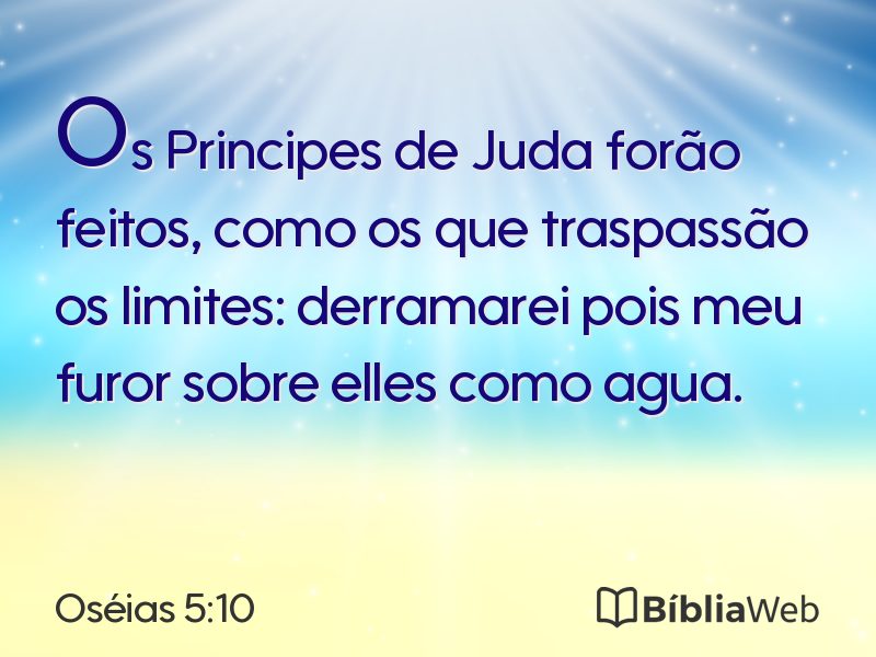 Oséias 5:10 em imagem para compartilhar