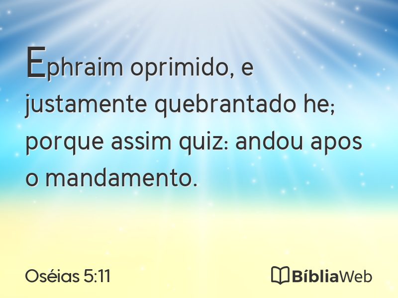Oséias 5:11 em imagem para compartilhar