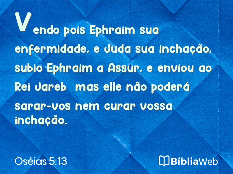 Oséias 5:13 em imagem para compartilhar