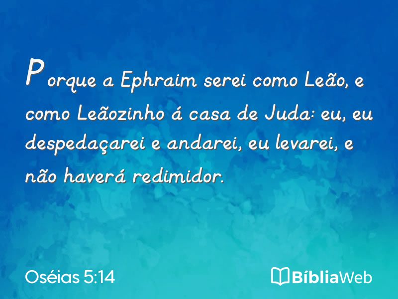 Oséias 5:14 em imagem para compartilhar