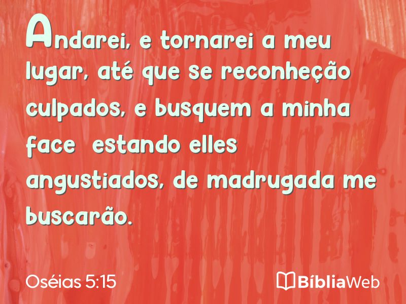 Oséias 5:15 em imagem para compartilhar