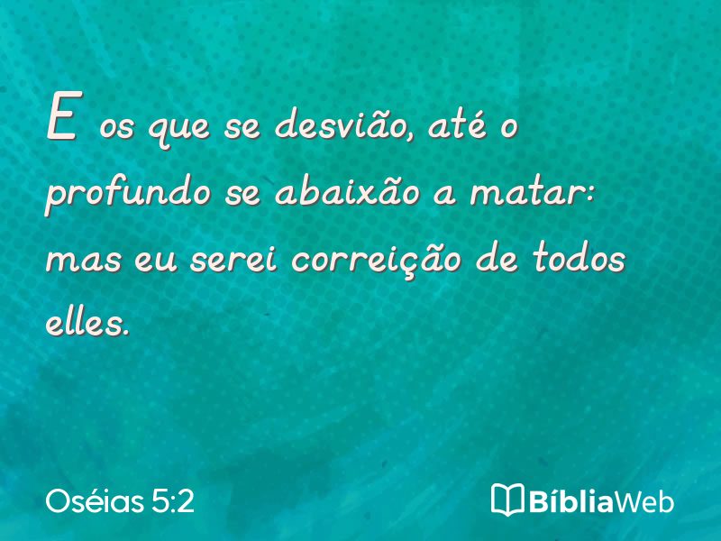 Oséias 5:2 em imagem para compartilhar