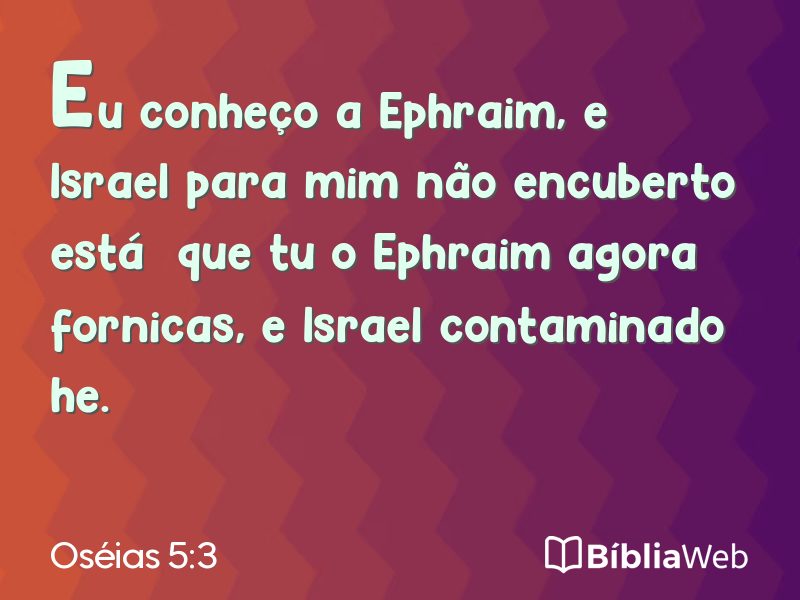 Oséias 5:3 em imagem para compartilhar