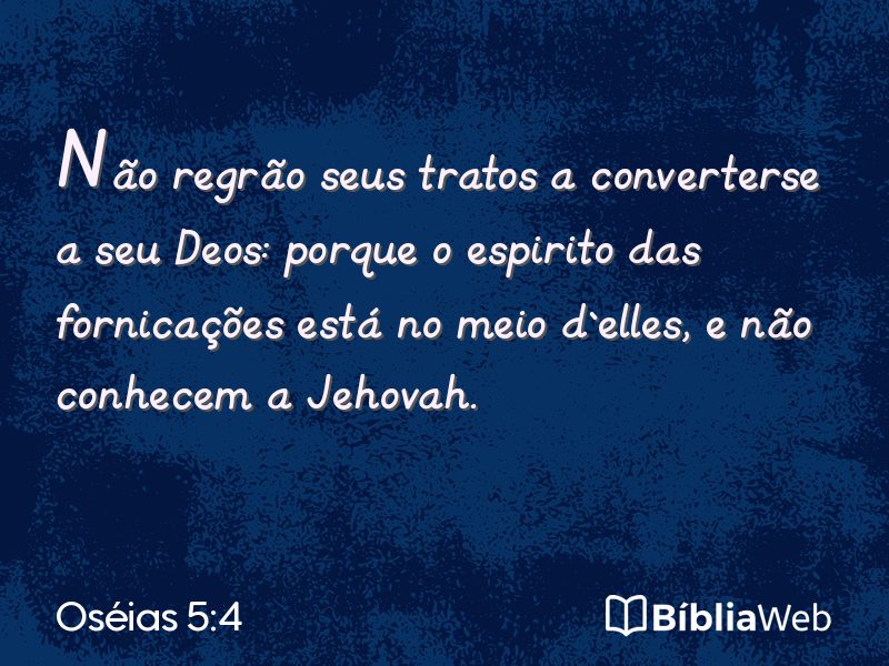 Oséias 5:4 em imagem para compartilhar
