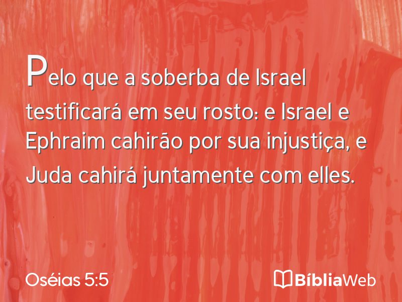 Oséias 5:5 em imagem para compartilhar