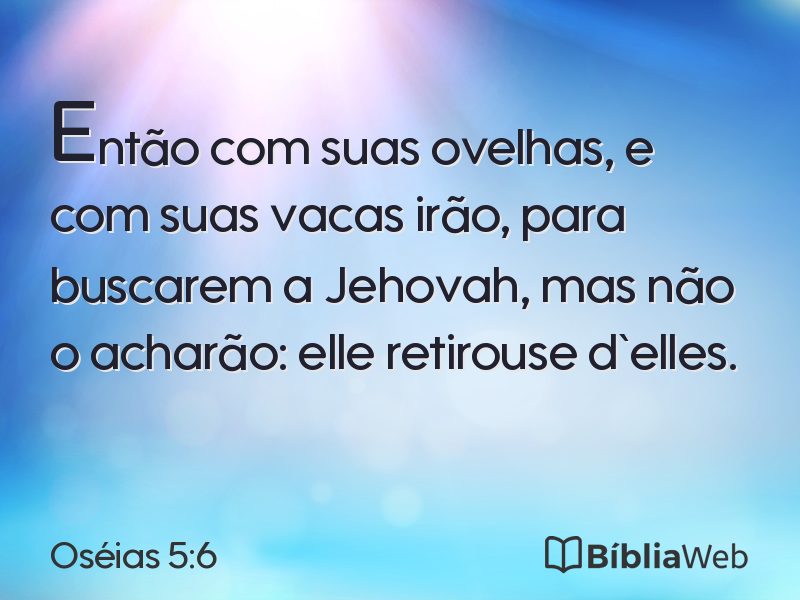 Oséias 5:6 em imagem para compartilhar