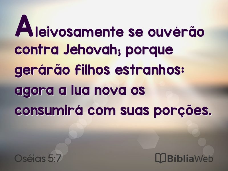 Oséias 5:7 em imagem para compartilhar