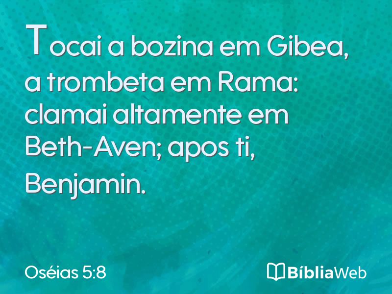 Oséias 5:8 em imagem para compartilhar