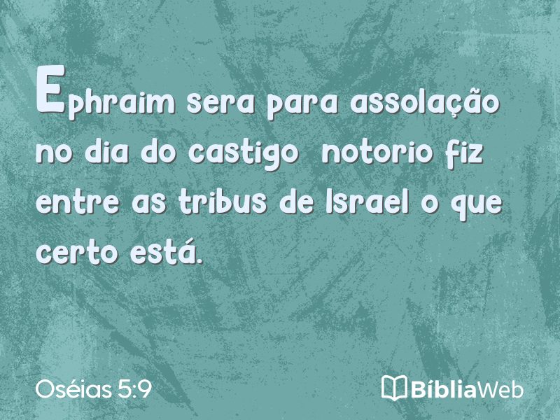 Oséias 5:9 em imagem para compartilhar