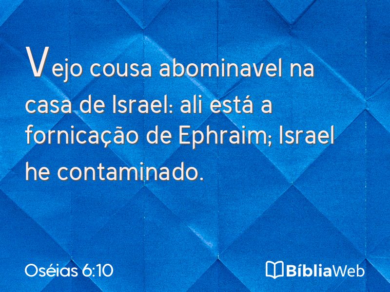 Oséias 6:10 em imagem para compartilhar