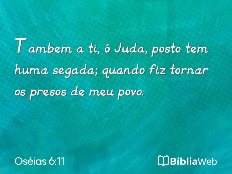 Oséias 6:11 em imagem para compartilhar