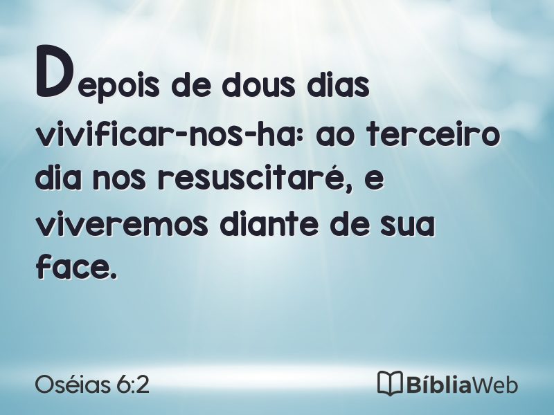 Oséias 6:2 em imagem para compartilhar