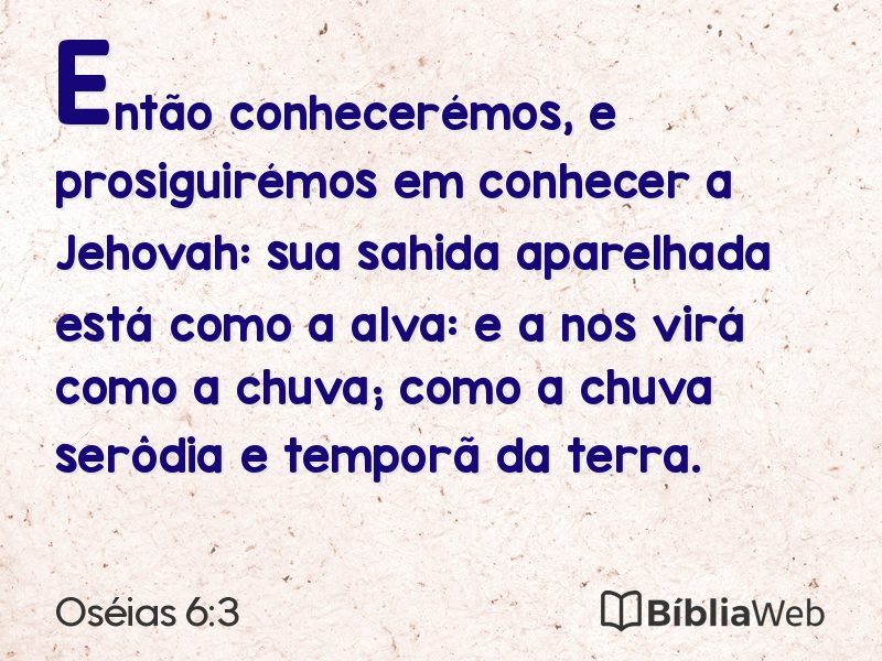 Oséias 6:3 em imagem para compartilhar