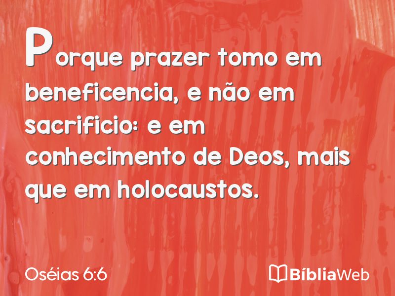 Oséias 6:6 em imagem para compartilhar