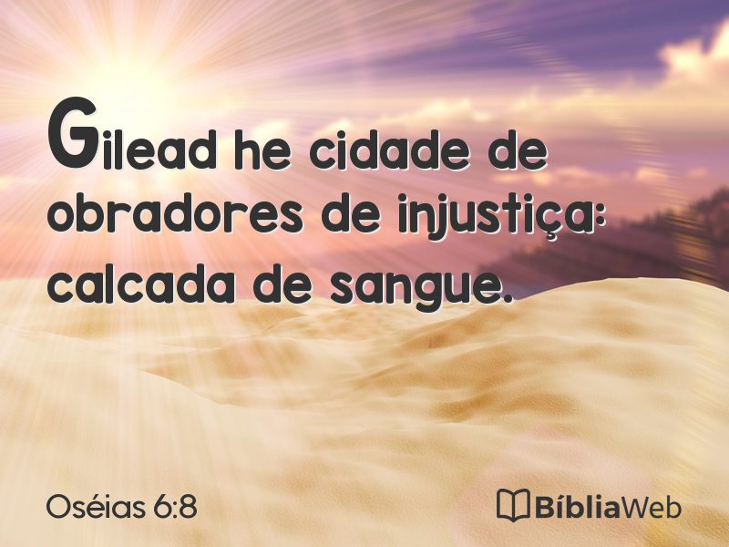 Oséias 6:8 em imagem para compartilhar
