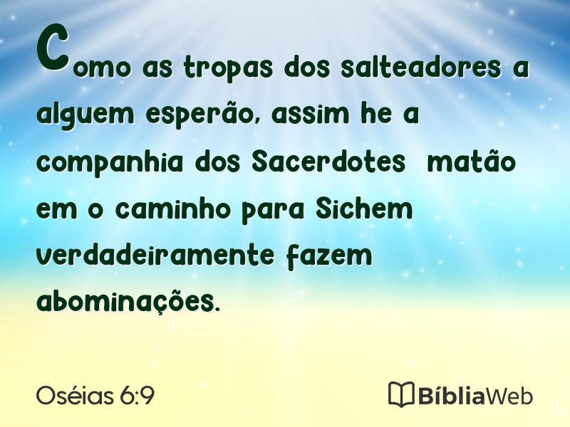 Oséias 6:9 em imagem para compartilhar