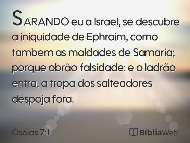 Oséias 7:1 em imagem para compartilhar