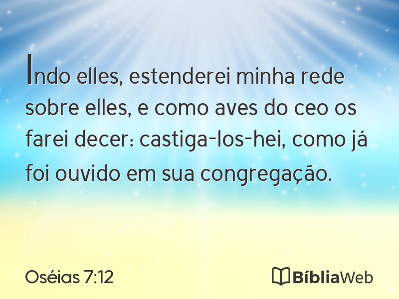 Oséias 7:12 em imagem para compartilhar