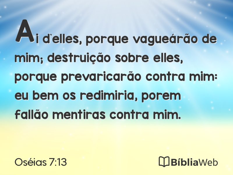 Oséias 7:13 em imagem para compartilhar
