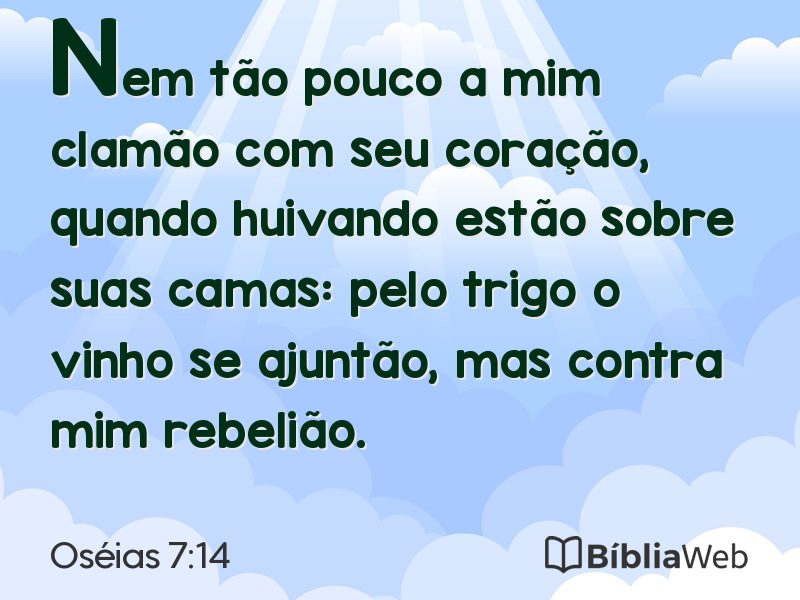 Oséias 7:14 em imagem para compartilhar