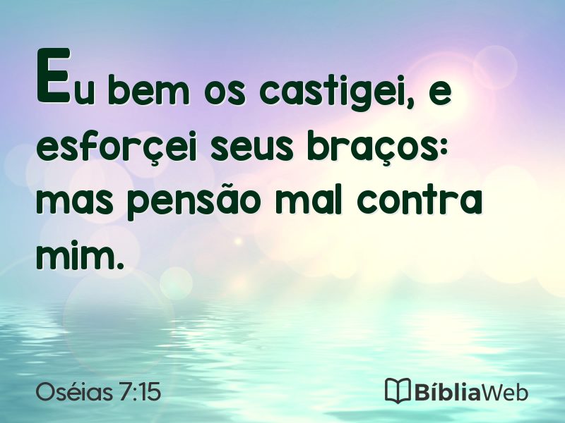 Oséias 7:15 em imagem para compartilhar
