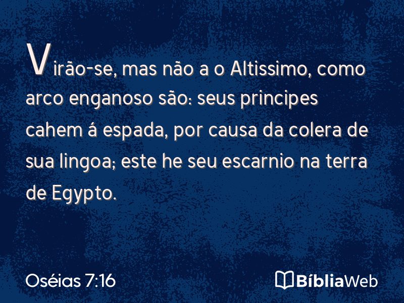 Oséias 7:16 em imagem para compartilhar