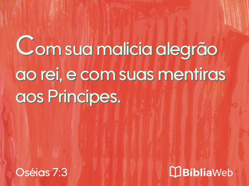Oséias 7:3 em imagem para compartilhar
