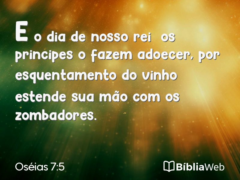 Oséias 7:5 em imagem para compartilhar