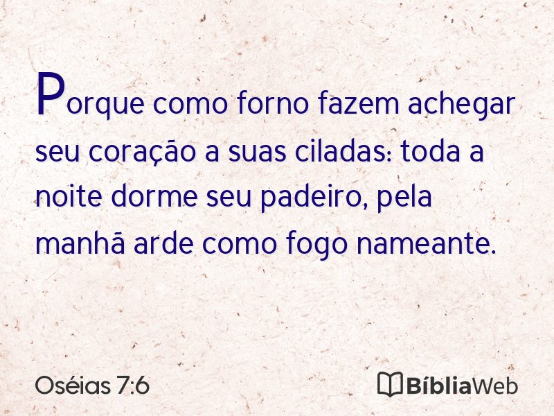 Oséias 7:6 em imagem para compartilhar