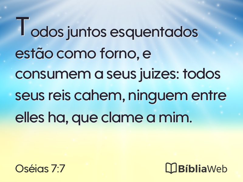Oséias 7:7 em imagem para compartilhar