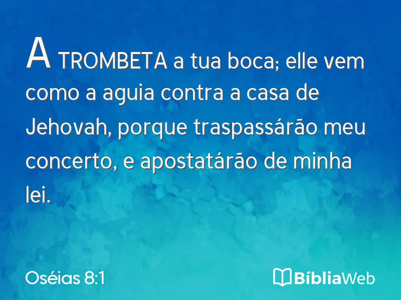 Oséias 8:1 em imagem para compartilhar