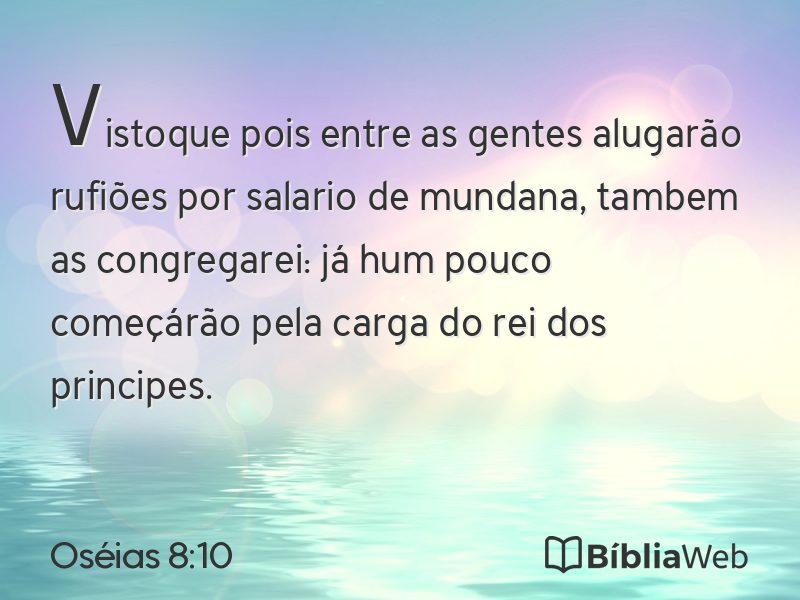 Oséias 8:10 em imagem para compartilhar
