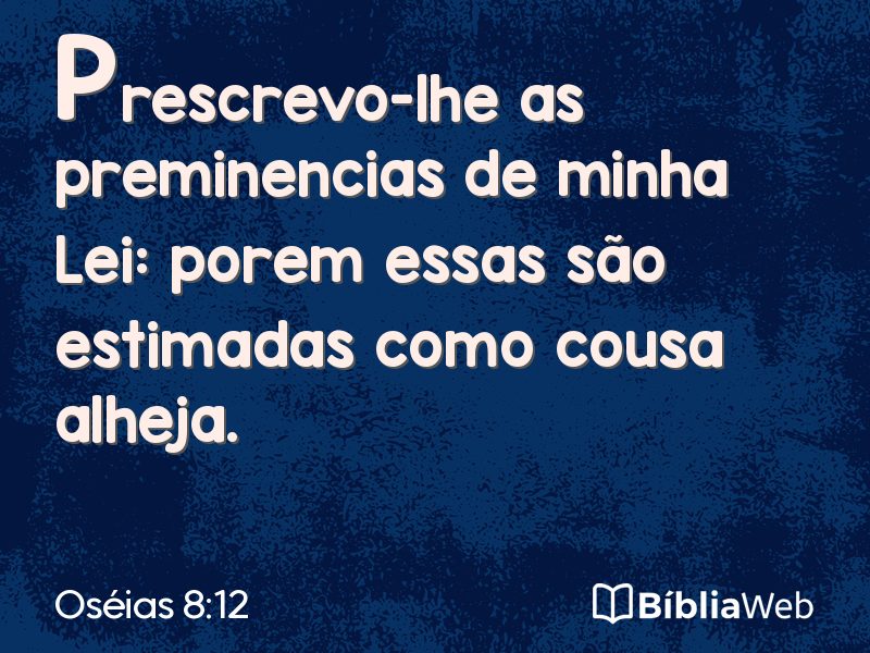 Oséias 8:12 em imagem para compartilhar