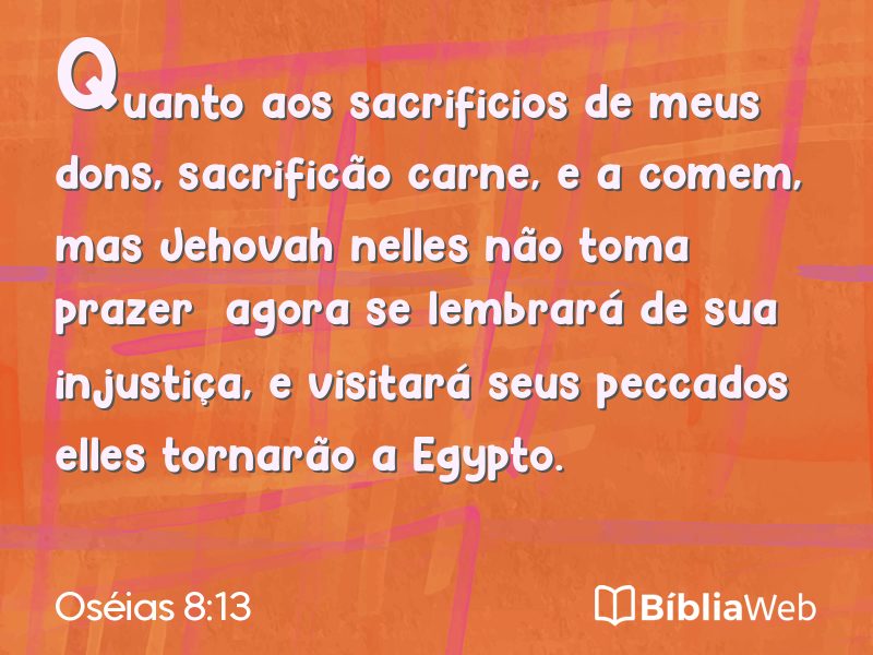 Oséias 8:13 em imagem para compartilhar