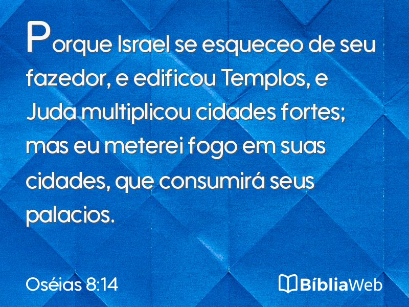 Oséias 8:14 em imagem para compartilhar