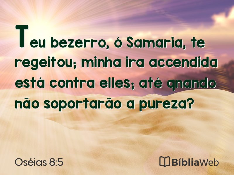 Oséias 8:5 em imagem para compartilhar
