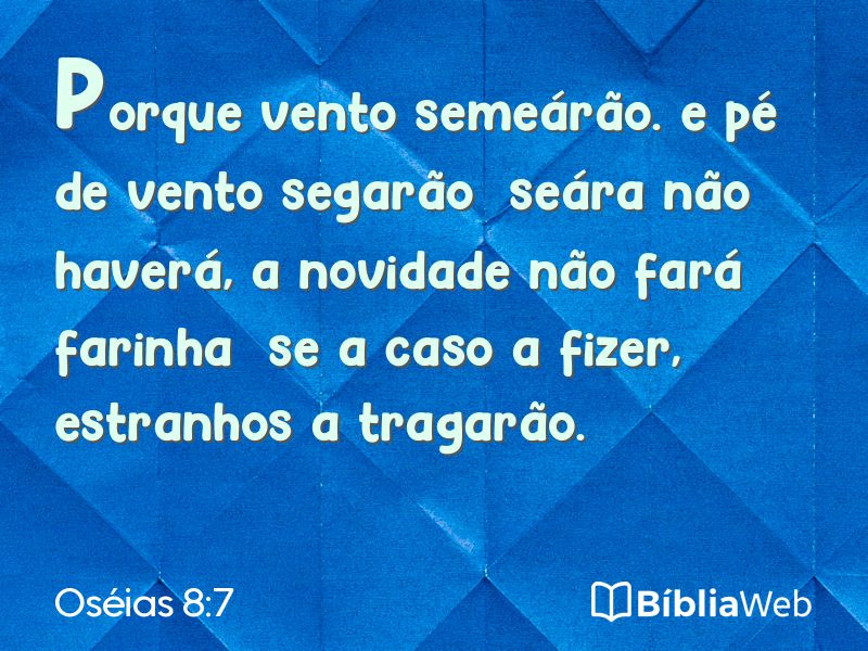 Oséias 8:7 em imagem para compartilhar