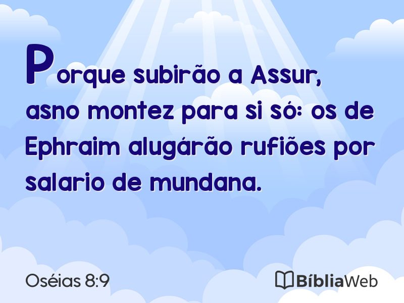 Oséias 8:9 em imagem para compartilhar